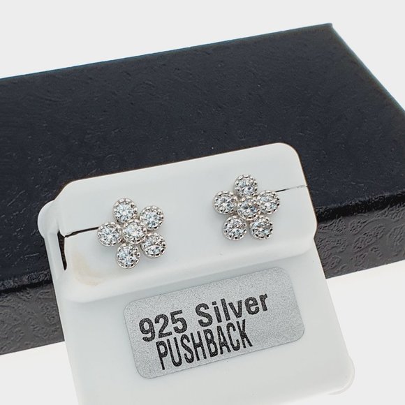 "925 sterling silver luxury CZ earrings for women/girls, Best for RJUS2232 - Picture 7 of 11